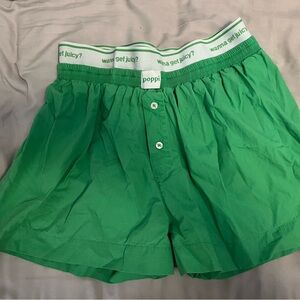 Pop Green Pajama Shorts